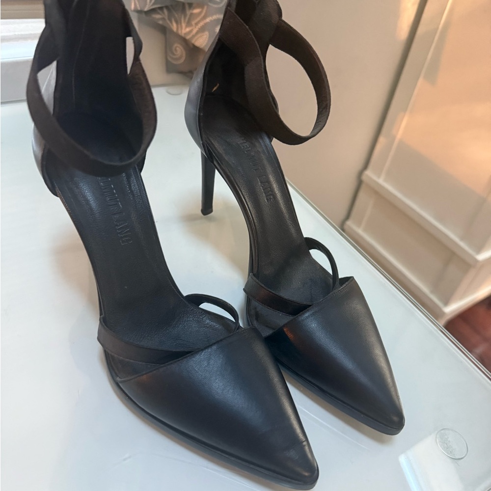 Helmut Lang Black Pointed Toe Heels